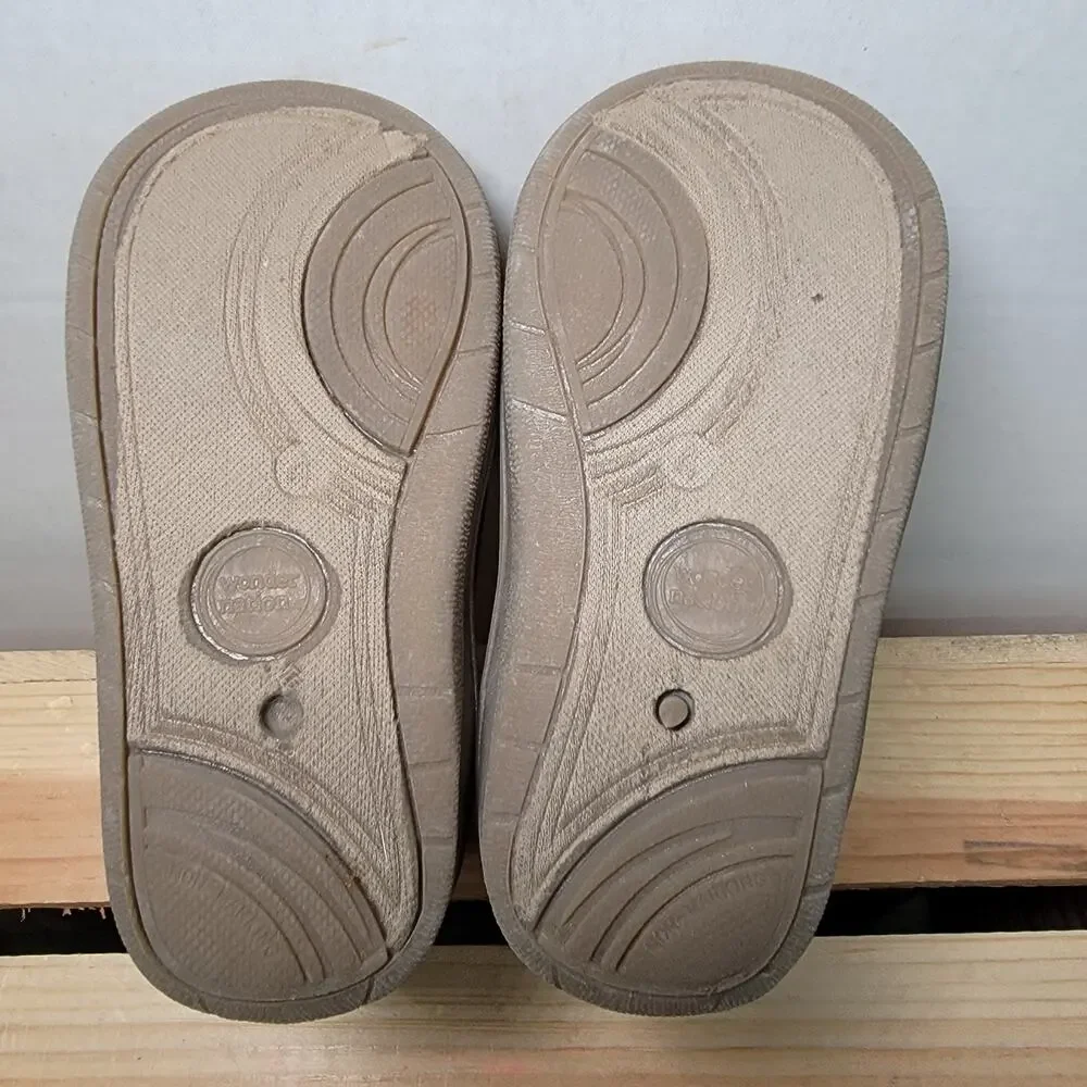 Wonder Nation Toddler Sherpa Lined Brown Faux Suede Ankle Boots - Size 4